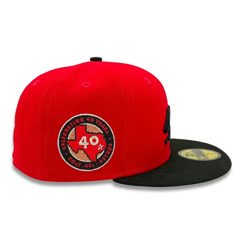 Colt 45s Red and Black Celebrating 40 Years Patch Grey UV New Era 59FIFTY Fitted Hat