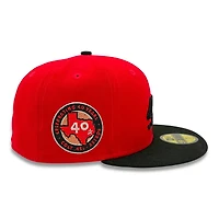 Colt 45s Red and Black Celebrating 40 Years Patch Grey UV New Era 59FIFTY Fitted Hat