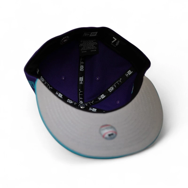 Arizona Diamondbacks True Purple Teal 2T Leon the Lab City Connect Patch Grey UV New Era 59FIFTY Fitted Hat