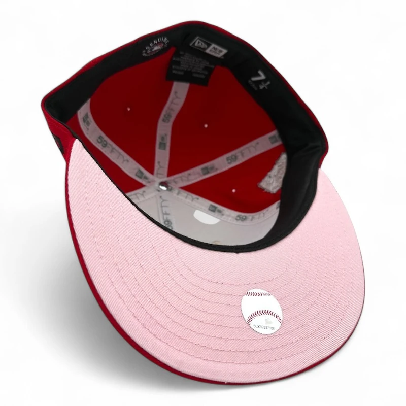 Texas Rangers Chrome and Scarlet 2023 All Star Patch Pink UV New Era 59FIFTY Fitted Hat