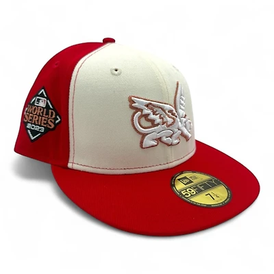 Texas Rangers Chrome and Scarlet 2023 All Star Patch Pink UV New Era 59FIFTY Fitted Hat