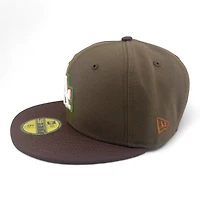 Los Angeles Dodgers Brown Pride Two Tone Viva Patch Grey UV New Era 59FIFTY Fitted Hat