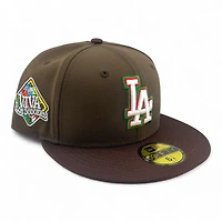 Los Angeles Dodgers Brown Pride Two Tone Viva Patch Grey UV New Era 59FIFTY Fitted Hat