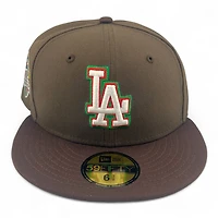 Los Angeles Dodgers Brown Pride Two Tone Viva Patch Grey UV New Era 59FIFTY Fitted Hat