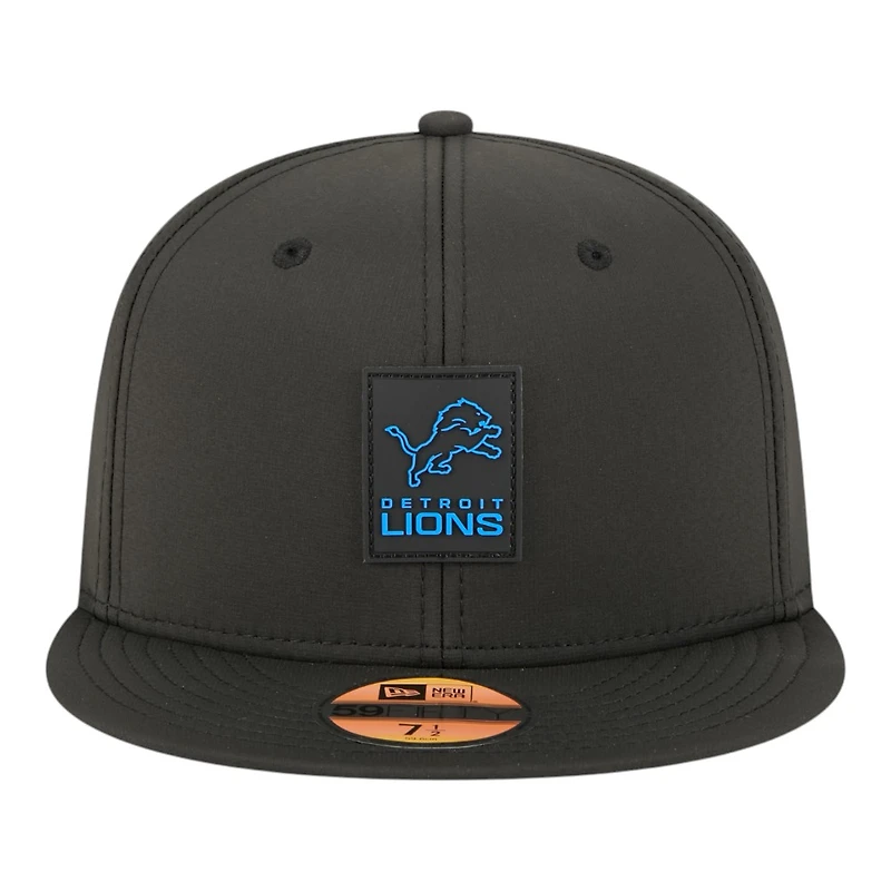 Detroit Lions Black 2025 NFL Sideline New Era 59FIFTY Fitted Hat