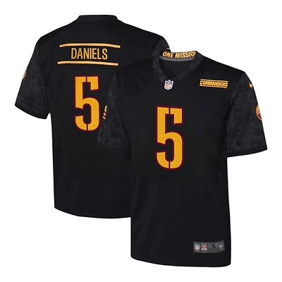 Youth Washington Commanders Jayden Daniels Black Nike Game Jersey