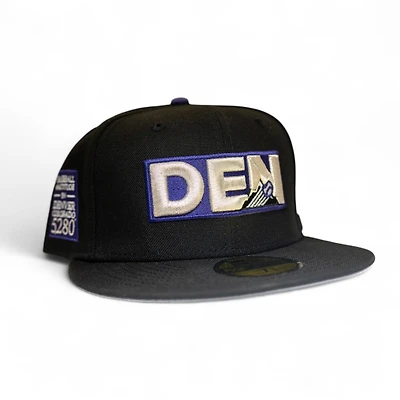 Colorado Rockies Black Leon the Lab City Connet Patch Grey UV New Era 59FIFTY Fitted Hat