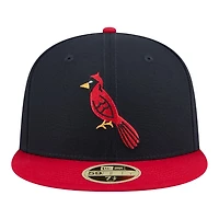 St. Louis Cardinals Navy and Red Baseball Hall of Fame New Era 59FIFTY Fitted Hat