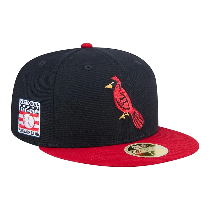 St. Louis Cardinals Navy and Red Baseball Hall of Fame New Era 59FIFTY Fitted Hat