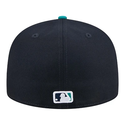 Seattle Mariners Navy and Teal Baseball Hall of Fame New Era 59FIFTY Fitted Hat