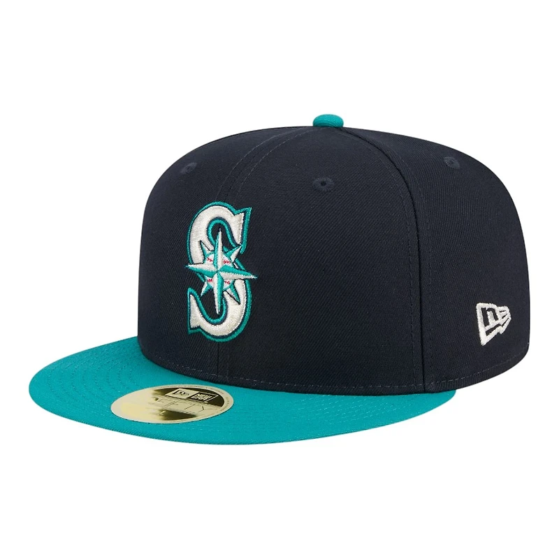 Seattle Mariners Navy and Teal Baseball Hall of Fame New Era 59FIFTY Fitted Hat