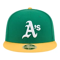 Oakland Athletics Green and Yellow Baseball Hall of Fame New Era 59FIFTY Fitted Hat