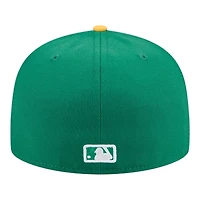 Oakland Athletics Green and Yellow Baseball Hall of Fame New Era 59FIFTY Fitted Hat