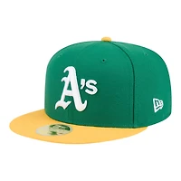 Oakland Athletics Green and Yellow Baseball Hall of Fame New Era 59FIFTY Fitted Hat