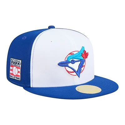 Toronto Blue Jays White and Royal Baseball Hall of Fame New Era 59FIFTY Fitted Hat