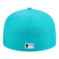 Florida Marlins Teal Baseball Hall of Fame New Era 59FIFTY Fitted Hat
