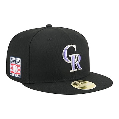 Colorado Rockies Black Baseball Hall of Fame New Era 59FIFTY Fitted Hat