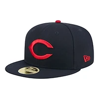 Cleveland Guardians Navy Baseball Hall of Fame New Era 59FIFTY Fitted Hat