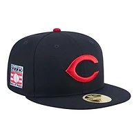 Cleveland Guardians Navy Baseball Hall of Fame New Era 59FIFTY Fitted Hat