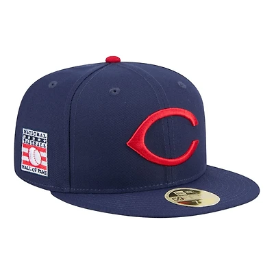 Cincinnati Reds Dark Navy Baseball Hall of Fame New Era 59FIFTY Fitted Hat