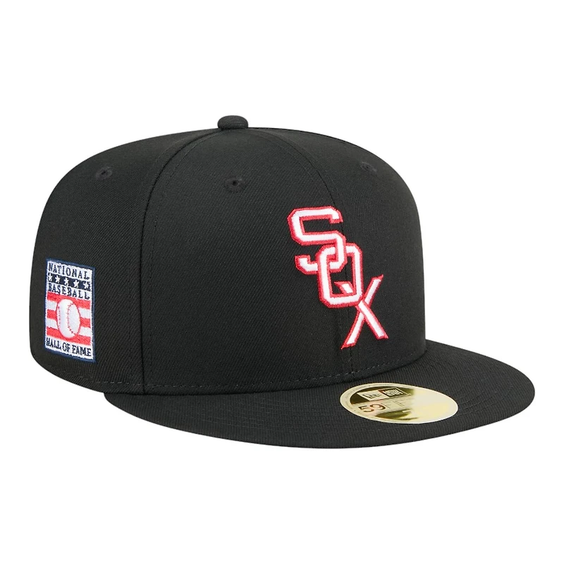 Chicago White Sox Black Baseball Hall of Fame New Era 59FIFTY Fitted Hat