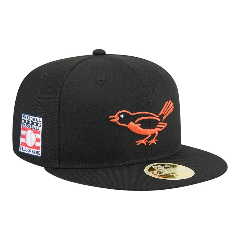 Baltimore Orioles Black Baseball Hall of Fame New Era 59FIFTY Fitted Hat