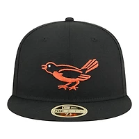 Baltimore Orioles Black Baseball Hall of Fame New Era 59FIFTY Fitted Hat