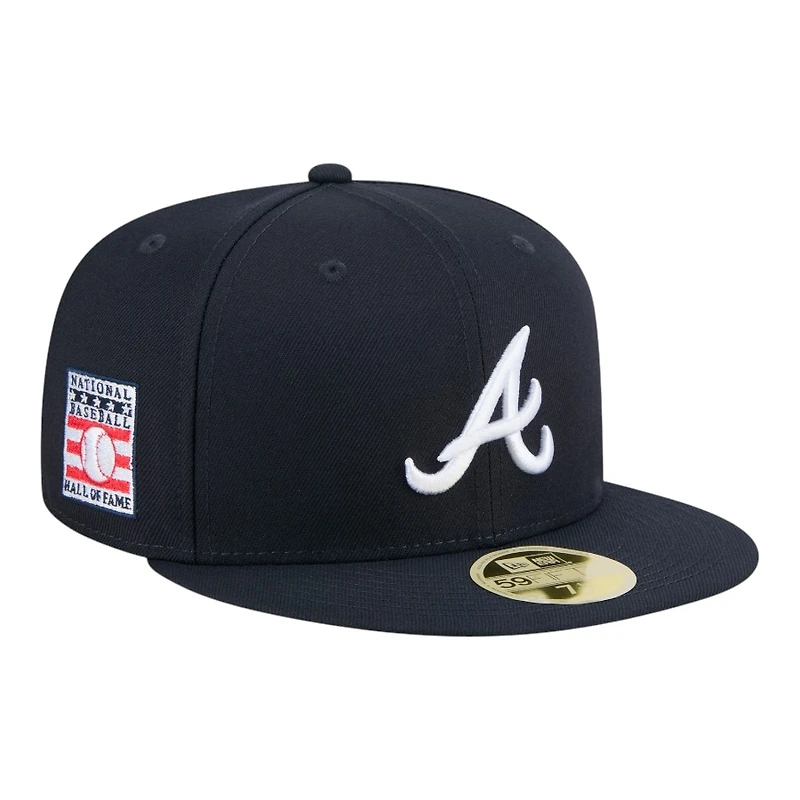 Atlanta Braves Navy Baseball Hall of Fame New Era 59FIFTY Fitted Hat