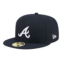 Atlanta Braves Navy Baseball Hall of Fame New Era 59FIFTY Fitted Hat