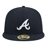 Atlanta Braves Navy Baseball Hall of Fame New Era 59FIFTY Fitted Hat