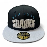 San Jose Sharks Black and Gray Bridge Patch Green UV New Era 59FIFTY Fitted Hat