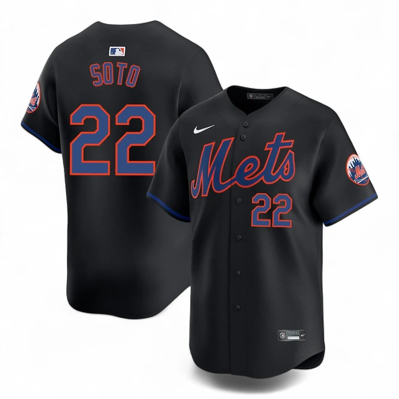 Youth New York Mets Juan Soto Black Alternate Limited Nike Jersey