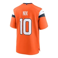 Denver Broncos Bo Nix Nike Orange Game Player Jersey