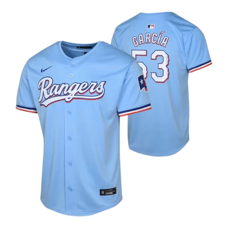 Youth Texas Rangers Adolis Garcia Light Blue Alternate Limited Nike Jersey