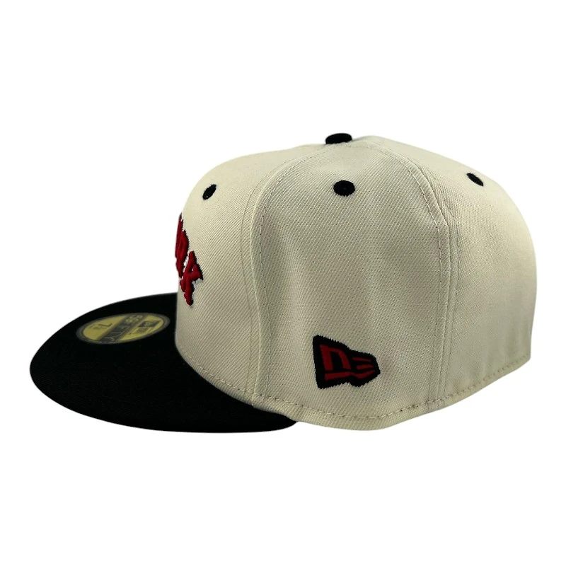 New York Mets Off White and Black "Ride the Cyclone" 1969 WS Patch Red UV Era 59FIFTY Fitted Hat