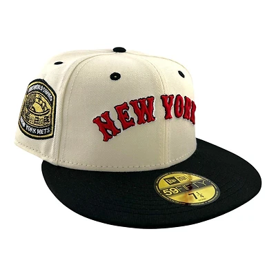 New York Mets Off White and Black "Ride the Cyclone" 1969 WS Patch Red UV Era 59FIFTY Fitted Hat