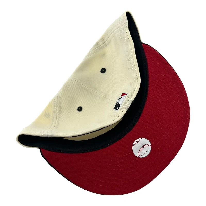 New York Mets Off White and Black "Ride the Cyclone" 1969 WS Patch Red UV Era 59FIFTY Fitted Hat