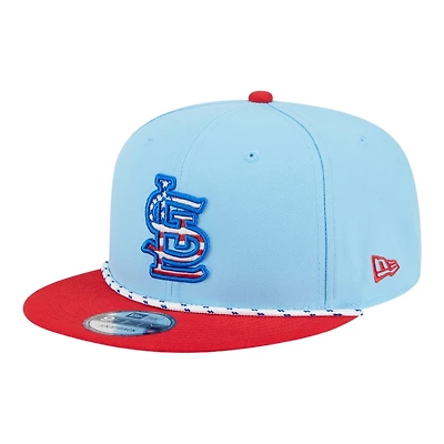 St. Louis Cardinals Light Blue and Red 2025 Fourth of July USA New Era 9FIFTY Snapback Hat