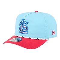 St. Louis Cardinals Light Blue and Red 2025 Fourth of July USA New Era Golfer Snapback Hat