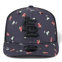St. Louis Cardinals Black Adventure Drink Pattern 9SEVENTY Stretch Snapback Hat