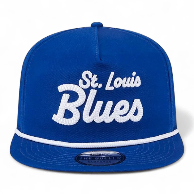 St. Louis Blues Royal Blue Team Text Golfer Hat New Era Snapback