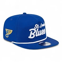 St. Louis Blues Royal Blue Team Text Golfer Hat New Era Snapback
