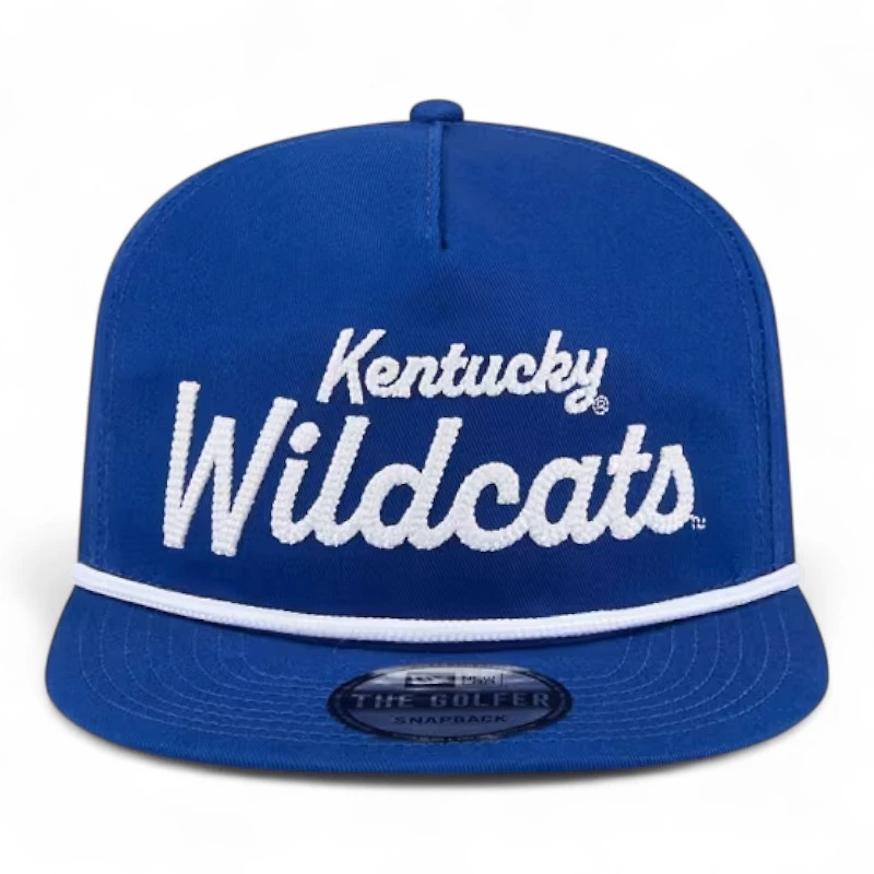 Kentucky Wildcats Royal Blue Team Text Golfer Hat New Era Snapback