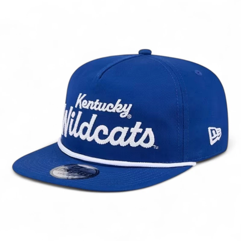 Kentucky Wildcats Royal Blue Team Text Golfer Hat New Era Snapback