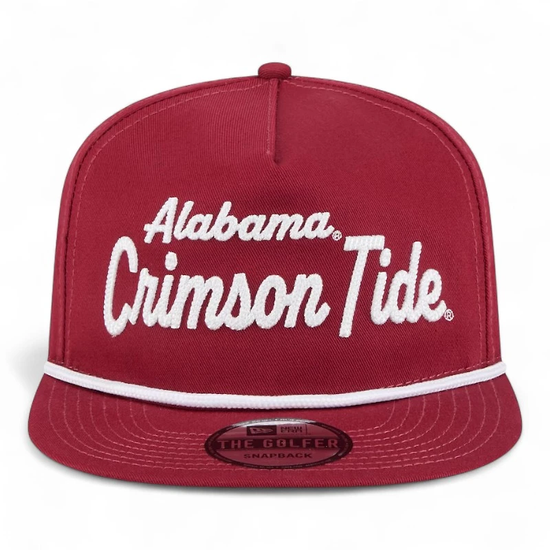 Alabama Crimson Tide Crimson Team Text Golfer Hat New Era Snapback