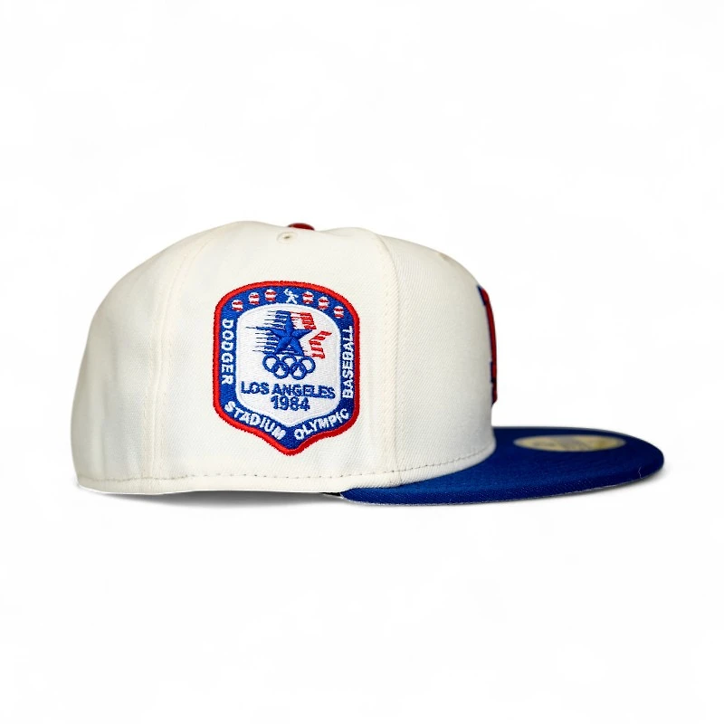 Los Angeles Dodgers Chrome Dark Royal 2T Leon the Lab Stadium Olympic Series Patch Grey UV New Era 59FIFTY Fitted Hat