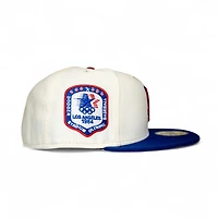Los Angeles Dodgers Chrome Dark Royal 2T Leon the Lab Stadium Olympic Series Patch Grey UV New Era 59FIFTY Fitted Hat