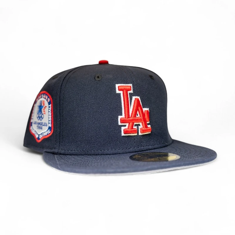 Los Angeles Dodgers Navy Leon the Lab Stadium Olympic Series Patch Grey UV New Era 59FIFTY Fitted Hat