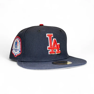 Los Angeles Dodgers Navy Leon the Lab Stadium Olympic Series Patch Grey UV New Era 59FIFTY Fitted Hat