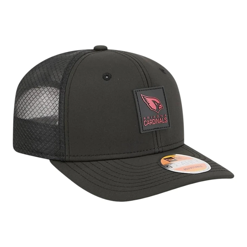 Arizona Cardinals Black Sideline New Era 9SEVENTY Trucker Adjustable Snapback Hat